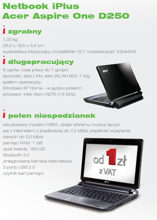 Netbook Acer Aspire One D250  